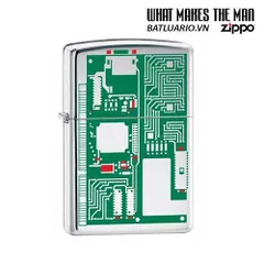 Bật Lửa Zippo 24329 Circuit Board Bóng Crôm - Đồ Chơi Sưu Tầm Độc Đáo Cho Fan Hâm Mộ