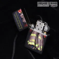 Bật Lửa Zippo 28316 - Hình Lính Cứu Hỏa Áo Choàng Đen Mờ - Quà Tặng Thú Vị Cho Fan Zippo