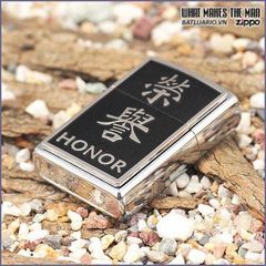Bật Lửa Zippo 20332 - Mẫu Biểu Tượng Danh Dự Trung Quốc, Chất Liệu Crom Xước, Quà Tặng Độc Đáo cho Fan Zippo