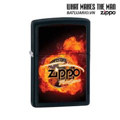 Bật Lửa Zippo 28335 - Motorsports Black Matte, Bật Lửa Chất Lượng Cao Dành Cho Fan Đam Mê Xe Cộ