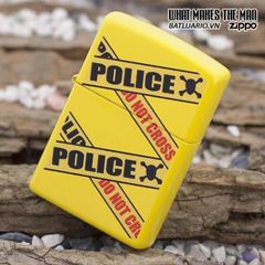 Bật Lửa Zippo 28060 - Hình Cảnh Báo An Toàn Màu Vàng, Quà Tặng Thích Hợp Cho Người Yêu Thích Sưu Tập
