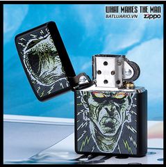 Bật Lửa Zippo Bolted Man 24448 - Thiết Kế Đen Mờ Độc Đáo, Quà Tặng Thú Vị Cho Fan Zippo
