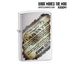 Bật Lửa Zippo 24184 - Bật Lửa Crom Xước Bảo Hành Suốt Đời - Quà Tặng Thời Thượng Cho Người Yêu Thích Zippo
