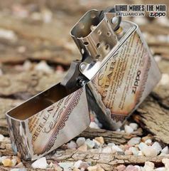 Bật Lửa Zippo 24184 - Bật Lửa Crom Xước Bảo Hành Suốt Đời - Quà Tặng Thời Thượng Cho Người Yêu Thích Zippo