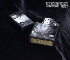Bật Lửa Zippo 28317 - Ready to Ride Black Matte, Bật Lửa Chất Lượng Cao Cho Người Yêu Thích Xe Máy và Phong Cách Độc Đáo