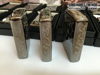 Bật Lửa Zippo 28833 Black Ice - Thiết Kế Hoa Văn Sang Trọng, Phong Cách Thời Thượng cho Người Yêu Thích Sưu Tầm