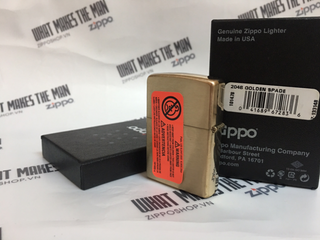 ZIPPO 204B Golden Spade - Bật Lửa Kim Loại Chất Lượng Cao, Phong Cách Thời Trang Cho Người Yêu Thích Đồ Sưu Tầm