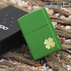 Bật Lửa Zippo Shamrock Green Matte 21032 - Bật Lửa Thời Trang Cao Cấp Cho Người Yêu Thích Đồ Chơi Chất Lượng