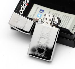 Bật Lửa Zippo Slim Heart Bóng Crôm 28476 - Bật Lửa Chất Lượng, Quà Tặng Lý Tưởng Cho Fan Zippo