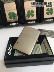 Bật Lửa Zippo 24699 - Bật Lửa Four Leaf Clover Mạ Chrome Sáng Bóng - Quà Tặng Độc Đáo cho Fan Zippo