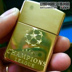 Bật Lửa Zippo Khắc Logo UEFA Champions League - Quà Tặng Cho Fan Bóng Đá, Mã 254B.UEFA