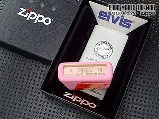 Bật Lửa Zippo Elvis Love Me Tender Slim Hồng Mờ 28481 - Quà Tặng Fan Hâm Mộ Âm Nhạc Kinh Điển