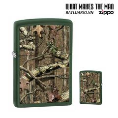 Bật Lửa Zippo 28331 Mossy Oak Green Matte - Bật Lửa Chống Gió Thiên Nhiên Phong Cách Hoang Dã, Quà Tặng Thú Vị