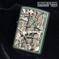 Bật Lửa Zippo 28331 Mossy Oak Green Matte - Bật Lửa Chống Gió Thiên Nhiên Phong Cách Hoang Dã, Quà Tặng Thú Vị