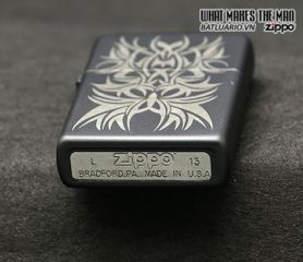 Bật Lửa Zippo 28686 - Bật Lửa Xã Hội Văn Hóa Hình Xăm Khắc Laser Màu Đen Mờ - Quà Tặng Cho Người Yêu Thích Fandom