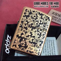 ZIPPO Khắc Hoa Văn 11 - Zippo 254B.HV11 Sang Trọng, Độc Đáo, Quà Tặng Thú Vị Cho Người Yêu Thích Zippo