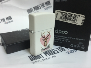 ZIPPO 214 German Press-Schon Wild Lighter - Classic Design for Collectors & Outdoor Enthusiasts