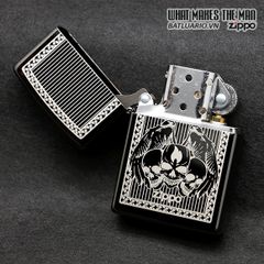 Bật Lửa Zippo Ebony Winged Skulls 28678 - Thiết Kế Hình Đầu Xương Màu Đen Cổ Điển, Quà Tặng Độc Đáo Cho Người Yêu Thích Zippo