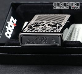 Bật Lửa Zippo Ebony Winged Skulls 28678 - Thiết Kế Hình Đầu Xương Màu Đen Cổ Điển, Quà Tặng Độc Đáo Cho Người Yêu Thích Zippo