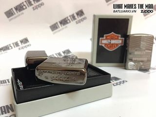 Zippo 29165 - Bật Lửa Chính Hãng Zippo HD Xe Máy Armor Black Ice - Quà Tặng Độc Đáo Cho Người yêu Xe Máy