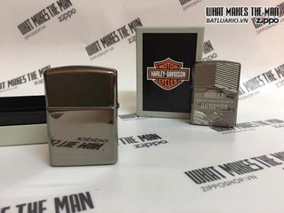 Zippo 29165 - Bật Lửa Chính Hãng Zippo HD Xe Máy Armor Black Ice - Quà Tặng Độc Đáo Cho Người yêu Xe Máy