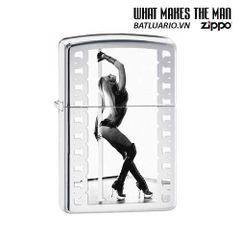 Bật Lửa Zippo 28448 - Thiết Kế Pole Dancer Bằng Chrome Bóng, Quà Tặng Dành Cho Người Yêu Bật Lửa và Phong Cách Sống Hướng Ngoài