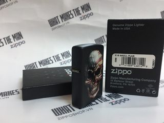 ZIPPO 218 Cờ Xương - Bật Lửa Chất Lượng Cao với Thiết Kế Phong Cách Hầm Hố - Quà Tặng Sành Điệu cho Người Yêu Thích Đồ Nghề