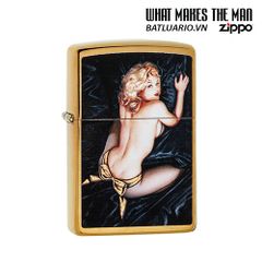 Zippo 29473 - Bật Lửa Brushed Brass Olivia De Berardinis - Quà Tặng Độc Đáo Cho Người Yêu Nghệ Thuật
