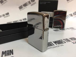 Bật Lửa Zippo 29415 - Thiết Kế Lá, Mạ Chrome Cao Cấp - Quà Tặng Cho Người Yêu Thích Zippo