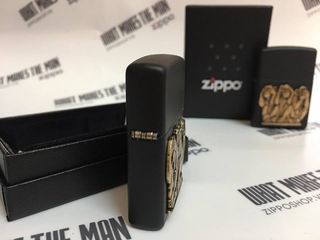 Zippo 29409 – Bật Lửa Zippo Ba Con Khỉ Màu Đen Nhám - Quà Tặng Thú Vị Cho Người Yêu Thích Zippo