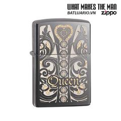 Zippo Khắc Laser Queen Black Ice - Khui Rượu Sang Trọng, Quà Tặng Dành Cho Người Hâm Mộ Nữ Hoàng