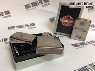 Zippo 28982 - Bật Lửa Polished Chrome Harley Davidson Kiểu Dáng Độc Đáo, Quà Tặng Thích Hợp Cho Người Hâm Mộ Xe Máy