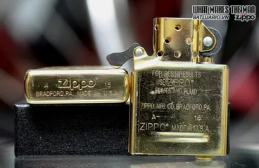 Ruột Zippo Chính Hãng USA - Màu Vàng, Thay Thế Bật Lửa Zippo, Phụ Kiện Chất Lượng Cao, Có Sẵn Đá và Bấc