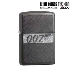 Bật Lửa Zippo James Bond 007 Màu Xám Dusk - Quà Tặng Phong Cách Điện Ảnh Huyền Thoại cho Fan Của Điệp Viên 00