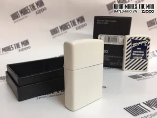 Zippo 29413 - Bật Lửa Zippo Trắng Matte Xanh Dương 1958-59 - Quà Tặng Cho Người Yêu Thích Sưu Tầm
