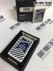 Zippo 29413 - Bật Lửa Zippo Trắng Matte Xanh Dương 1958-59 - Quà Tặng Cho Người Yêu Thích Sưu Tầm