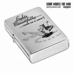 Bật Lửa Zippo 28537 - Bật Lửa Brushed Chrome Hình Skater Girl 2 Thiết Kế Độc Đáo, Quà Tặng Tuyệt Vời cho Fan Nghệ Thuật Phố Thị