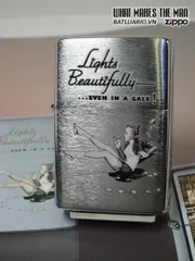 Bật Lửa Zippo 28537 - Bật Lửa Brushed Chrome Hình Skater Girl 2 Thiết Kế Độc Đáo, Quà Tặng Tuyệt Vời cho Fan Nghệ Thuật Phố Thị
