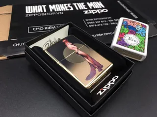 Zippo 29583 - Bật Lửa High Polish Brass Hình Ảnh Olivia Moon - Quà Tặng Dành Cho Fan Hâm Mộ