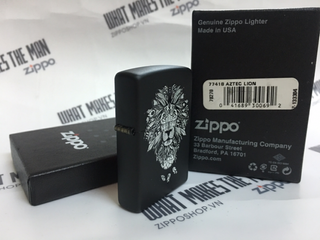 Bật Lửa ZIPPO 218 Hình Sư Tử Aztec - Quà Tặng Độc Đáo Cho Những Người Yêu Thích Thần Thoại Aztec