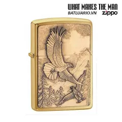 Bật Lửa Zippo 20854 - Where Eagles Dare Biểu Tượng Brushed Brass - Quà Tặng Độc Đáo Cho Người Hâm Mộ Phim