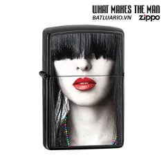 Bật Lửa Zippo Red Lips Ebony - Thiết Kế Sang Trọng và Đẳng Cấp, Quà Tặng Chất Lượng Cho Người Yêu Thích Bật Lửa