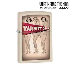 Bật Lửa Zippo Varsity Club Cream Matte 28441 - Bật Lửa Chất Lượng Cao, Thiết Kế Sang Trọng cho Fan Của Zippo