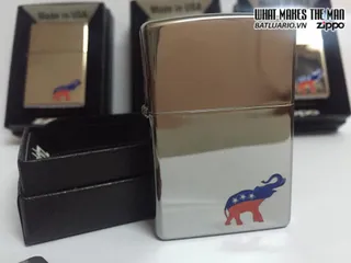 Zippo Republican Polished Chrome Lighters - Unique Collectible Gifts for Politically Minded Enthusiasts