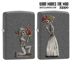 Zippo 28987 - Bật Lửa Day of The Dead Hình Skull Đá Sắt - Quà Tặng Cho Fan Văn Hóa Mexico
