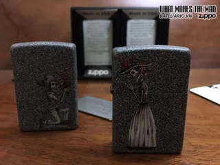 Zippo 28987 - Bật Lửa Day of The Dead Hình Skull Đá Sắt - Quà Tặng Cho Fan Văn Hóa Mexico