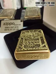 Zippo 29103 - Hộp Biểu Tượng Steampunk Bằng Đồng Chải, Quà Tặng Yêu Thích Cho Người Sưu Tầm Zippo