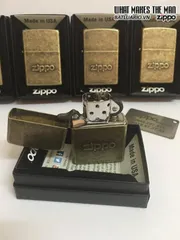 Zippo 28994 - Bật Lửa Zippo Tem Brass Cổ Điển - Quà Tặng Độc Đáo cho Người Yêu Thích Sưu Tầm