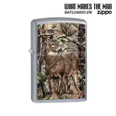 Zippo 29310 - Zippo Bật Lửa Street Chrome Real Tree APG - Quà Tặng Thú Vị Cho Người Yêu Thiên Nhiên