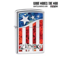 Zippo 29095 Đầu Đốt Bằng Kim Loại Pha Lê - Bản Quốc Kỳ Mỹ Tinh Tế, Quà Tặng Thiết Thực Cho Người Yêu Thích Zippo